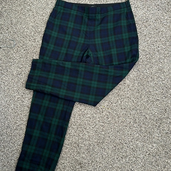 J crew green and blue wool plaid pants size 10 - Picture 4 of 10